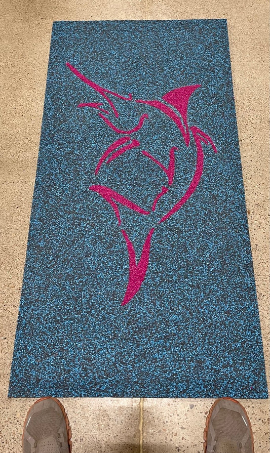 24x46 Custom Door Mat Marlin